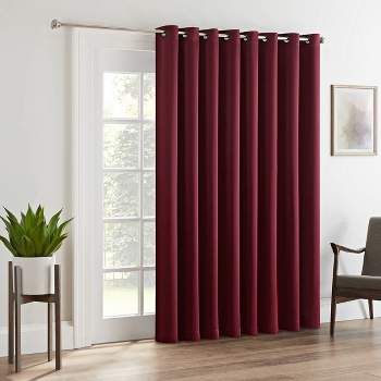 1pc 84"x100" Room Darkening Tricia Curtain Panel Red - Eclipse