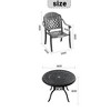 ACEPANO 3-Pieces Aluminum Patio Dining Coffee Table Set With Umbrella Hole, Red Cushions-Black - 2 of 4