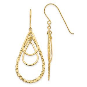 Black Bow Jewelry Triple Teardrop Dangle Earrings in 14k Yellow Gold - 1 of 4