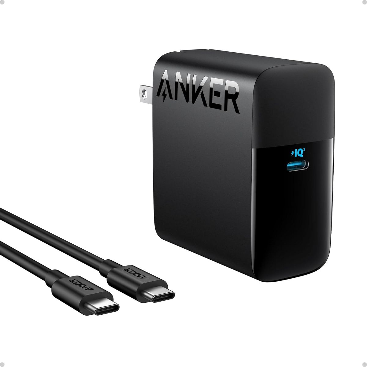 Anker Laptop Charger, Compact and Foldable 100W USB C Charger for MacBook Air, Samsung Galaxy, iPhone 17/16 Series, iPad Pro(5FT USB C Cable Included)