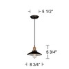 Franklin Iron Works Emile Oil Rubbed Bronze Brass Mini Pendant 8 3/4" Wide Industrial LED Fixture for Dining Room House Foyer Kitchen Island Entryway - 4 of 4