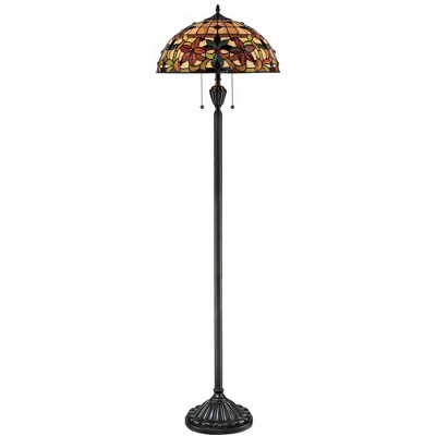 Quoizel Kami 62" Tiffany-Style Art Glass Floor Lamp