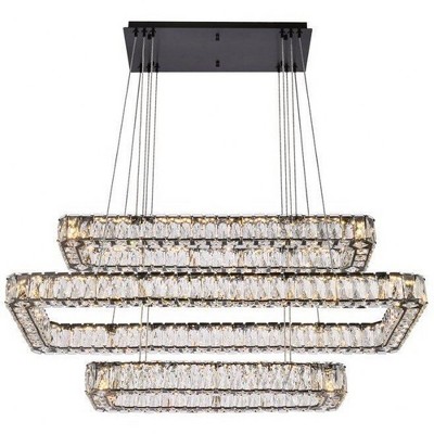 Elegant Lighting Monroe 3 - Light Pendant in  Black