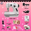Miraculous Ladybug Marinette's Mini Portable Sewing Machine For Kids, Dual Speed with Fabric, Black Mannequin, Superhero Mask Cutouts, And Foot Pedal - 3 of 4