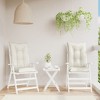 vidaXL Highback Chair Cushions 2 pcs Melange Cream 47.2"x19.7"x2.8" Fabric - 4 of 4