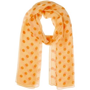 INSPIRE CHIC Women 1950s Retro Polka Dots Chiffon Lightweight Soft Sheer Long Scarves 1Pc - 1 of 4