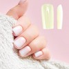 Unique Bargains Women's Full Coverage Square Fake Nails Beige 1 Set - 4 of 4