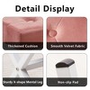SEVOBAL Ottomans and Benches Upholstered Tufted Vanity Stool Thick Cushion Footstool with Metal Legs for Living Room Bedroom, Pink, - 4 of 4