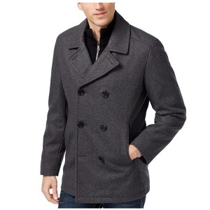 I.N.C International Concepts Mens Double Breasted Pea Coat, Grey, X-Large - 1 of 1