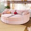 102" Oversized Double Chaise Lounge Sofa Bed, Modern Corduroy Loveseat with Deep Seat, USB Ports & Pillows for Living Room-3irtyhousy - 3 of 4