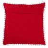 Saro Lifestyle Sugar Skull Pillow - Down Filled, 18" Square, Red - 2 of 3