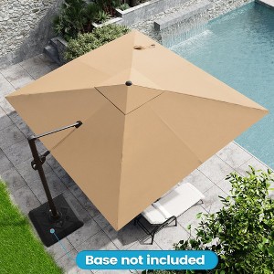 Crestlive Products 11FT Square Cantilever Umbrella Outdoor 360 Degree Rotation Offset Umbrella 6 Heights Adjustable Cantilever Patio Umbrella - 1 of 4