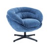 Grungis Chenille Accent Chair with Metal Base Frame,Modern Swivel Chair with Removable Cushion,Office Chair for Bedroom,Reading Room - 4 of 4
