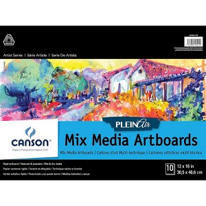 Canson Artist Series Plein Air Mixed Media Board, Foldover Binding, 10 Sheet, 12x16 inch, 1 Count - 1 of 4