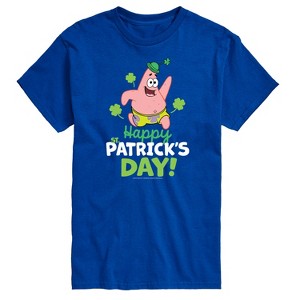 SpongeBob Squarepants Happy St. Patricks Day Short Sleeve Graphic T-Shirt - Royal Blue - LG Big and Tall - 1 of 4