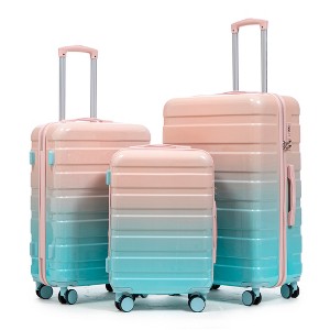 GDFStudio Avelyn 20/24/28 Inch 3 Piece Gradient PC Spinner Luggage