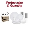 Smarty Had A Party White w/ Silver Organic Plastic Tableware Set - 60 Sets - 3 of 4