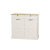 BEAFUP Kitchen Trash Can Storage Cabinet with 2 Drawers & 1 Tilt Out Trash Cabinet & 1 door with storage rack & 2 Shelves for Kitchen, White - 4 of 4