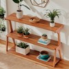 Hommoo 47" 3-Tier Narrow Console Table, Solid Wood Leg Entryway Sofa Table - 4 of 4