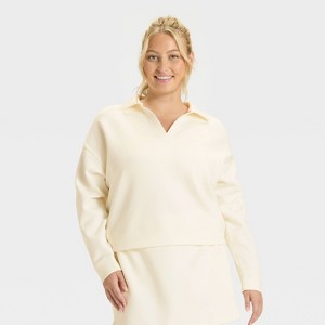 Women's Airy Sleek Polo Sweatshirt - All In Motion™ - 1 of 3