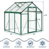 Aluminum outdoor greenhouse with roof vents and quick assembly frame, PC panels, suitable for greenhouse, courtyard, terrace, lawn - 2 of 4