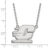 Black Bow Jewelry 14k White Gold Central Michigan Chippewas NCAA Necklace 18 Inch - 2 of 4
