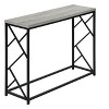 Sapphtopaz Modern Console Table with Cross Decorative Design Narrow Entryway Table with Metal Legs Accent TV Stands for Living Room, Entryway - 2 of 4