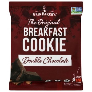 Erin Baker's Breakfast Cookies Double Chocolate - Pack of 12 - 3 oz - 1 of 4