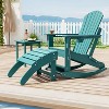 Adirondack Ottoman Footrest, Weatherproof Patio Footstool for Lawn, Porch, Pool, or Backyard - 2 of 4