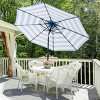 Pure Garden 9 Ft Patio Umbrella, Blue and White - 3 of 4