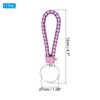 Unique Bargains Braided PU Leather Wallet Keychain with Stainless Steel Key Ring - 2 of 3