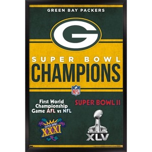 Trends International NFL Green Bay Packers - Champions 23 Framed Wall Poster Prints - 1 of 4