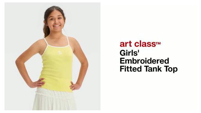 Girls' Embroidered Fitted Tank Top - art class™, 2 of 6, play video