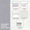 Rollup Shower Curtain Bathroom Waterproof PEVA Heavy Duty Wave 56 inchx95 inch No Rods No Hooks No Rings - 3 of 4