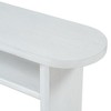 NicBex 47" Modern Console Table with 2-Tier Open Shelf, Oval Side Table with Rounded Edges, Home Decor Table for Living Room, Entryway - 2 of 4