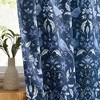 HLC.ME Florence Floral & Birds Back Tab Rod Pocket - Light Blocking Darkening Window Curtains, Set of 2 - 3 of 4