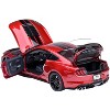 Ford Mustang Shelby GT500 Rapid Red Metallic with Black Stripes 1/18 Model Car by Autoart - 2 of 4