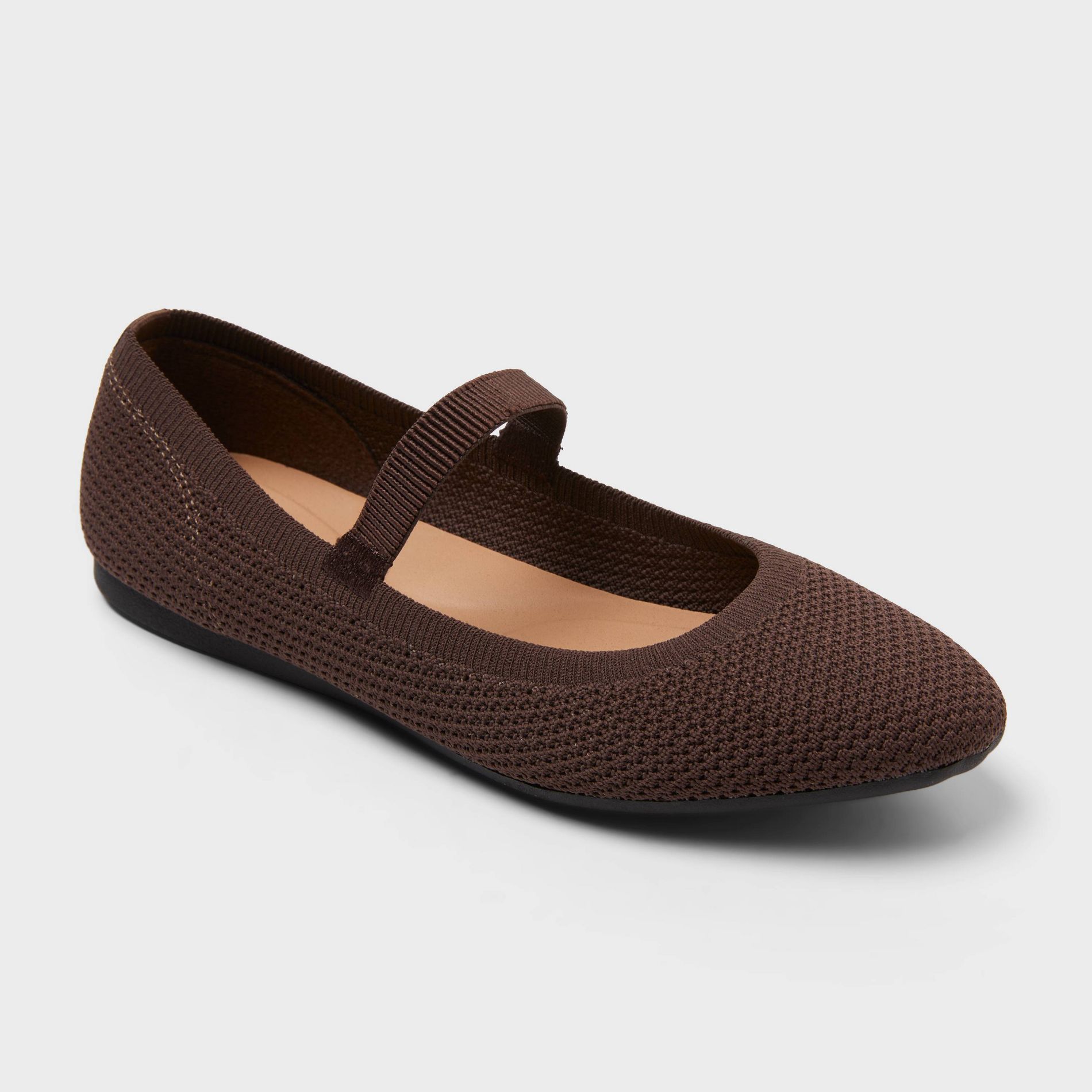Women's Shiloh Mary Jane Flats - A New Day™ Chocolate