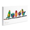 Stupell Industries Groovy Tie Dye Parakeet Birds Standing Branch Wall Plaque Art - 3 of 4