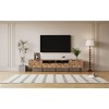 ORRD Mid Century TV Stand - 2-Drawer Media Console for 85" TVs, Entertainment Storage for Living Room/Bedroom（Brown） - 3 of 4