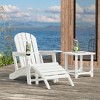 WestinTrends Azura 3-Piece HDPE Plastic Adirondack Patio Chairs With 18" Square Side Table Set - 2 of 4