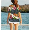 HAPPY BAY Hawaiian Shirts Womens Casual Summer Beach Party Short Sleeve Vacation Collared Blouses Dress Tee Shirts Tops for Women - 3 of 4