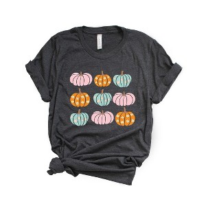 Simply Sage Market Women's Floral Pumpkins Chart Short Sleeve Graphic Tee - 1 of 3