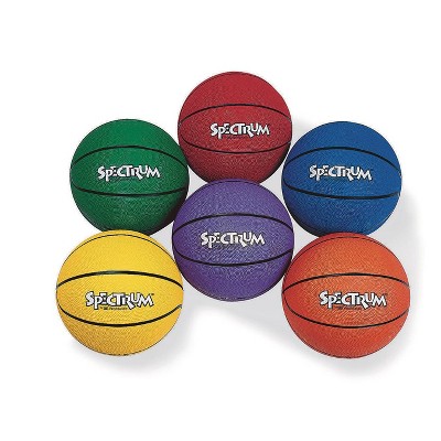 S&S Worldwide Spectrum™ Rubber Basketball Set, Official (Set of 6)