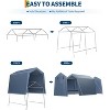 Portable Outdoor Storage Shed with Roll-Up Zipper Door and Versatile Windows,Heavy-Duty Waterproof Garage for Motorcycles,Bikes,Firewood&Garden Tools - 3 of 4