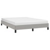 vidaXL Bed Frame Light Gray 59.8 in.x79.9 in. Queen Fabric - image 3 of 4