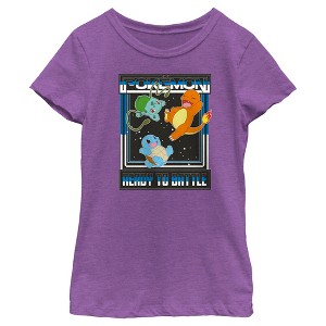 Girl's Pokemon Ready To Battle Trio T-Shirt - 1 of 4