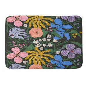 Deny Designs Megan Galante Merrick Floral Memory Foam Bath Rug : Microfiber, Machine Washable, Non-Slip Backing - 1 of 4