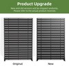 Lirago 72 in. Galvanized Metal Outdoor Privacy Screens Garden Outdoor Fence Black - 3 of 4