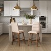 Set of 2 Boston Channel Tufted Fabric Barstools - CorLiving - 2 of 4